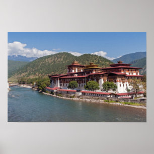 Affiche Punakha Dzong au Bhoutan