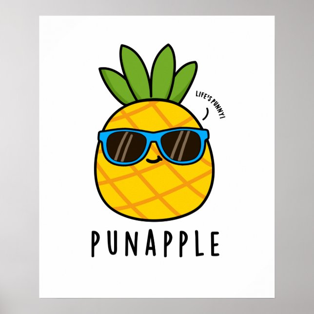 Affiche Punappy Funny Fruit Pun d'ananas (Devant)