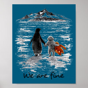 Affiche Punch baby monkey rencontre le mème e pingouin nih