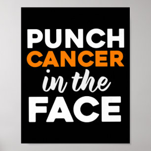 Affiche Punch Cancer Dans Le Visage Sensibilisation À La L