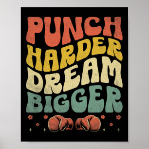 Affiche Punch plus Harder Dream plus grand Boxer Sports Fo