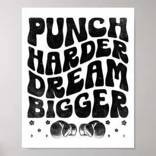 Affiche Punch plus Harder Dream plus grand Boxer Sports Fo