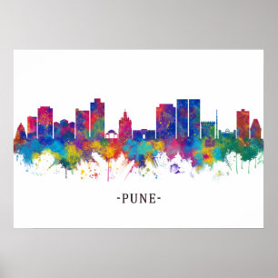Affiche Pune Maharashtra Skyline