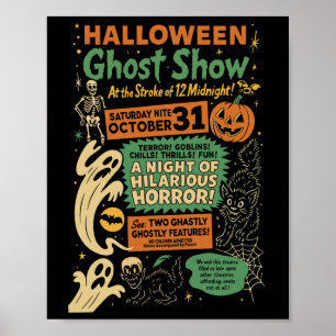 Affiche Punk Drôle Horreur Éffrayant Halloween Ghost Show