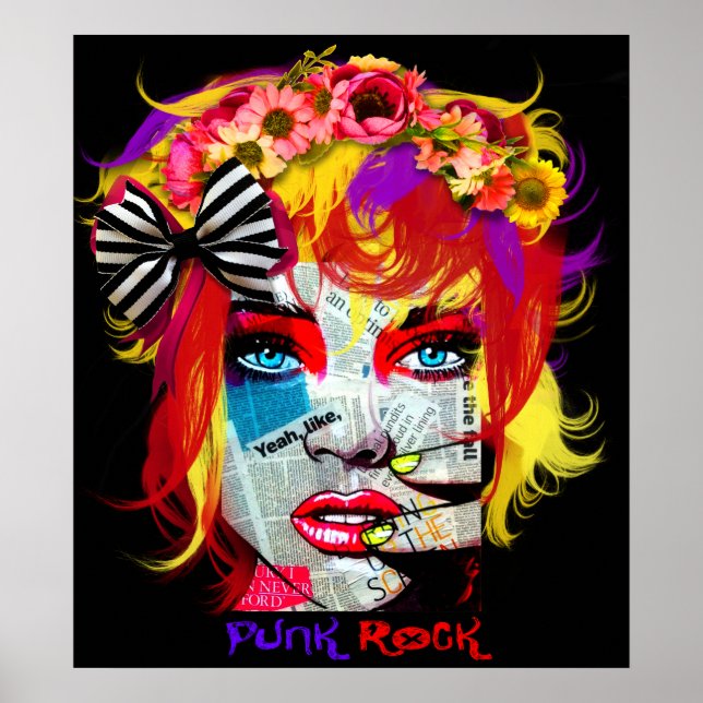 Affiche Punk Rock fille (Devant)