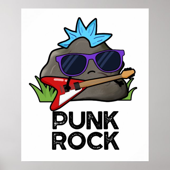 Affiche Punk Rock Musique Drôle Pun  (Devant)