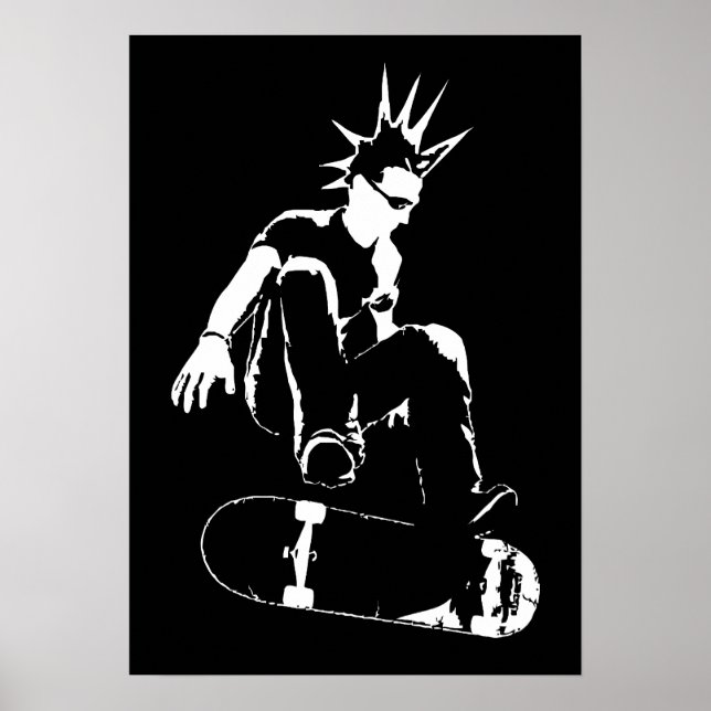 Affiche punk skateboard (Devant)