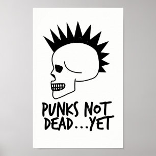 Affiche Punks Pas Morts...Pourtant Crâne Blanc