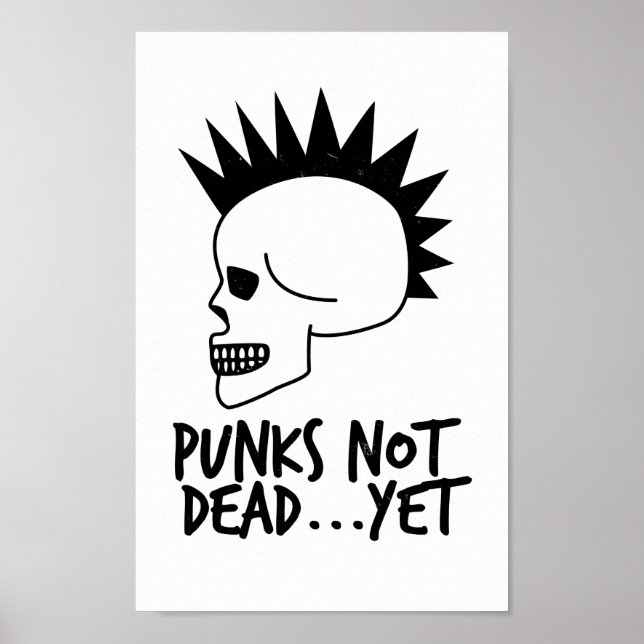 Affiche Punks Pas Morts...Pourtant Crâne Blanc (Devant)