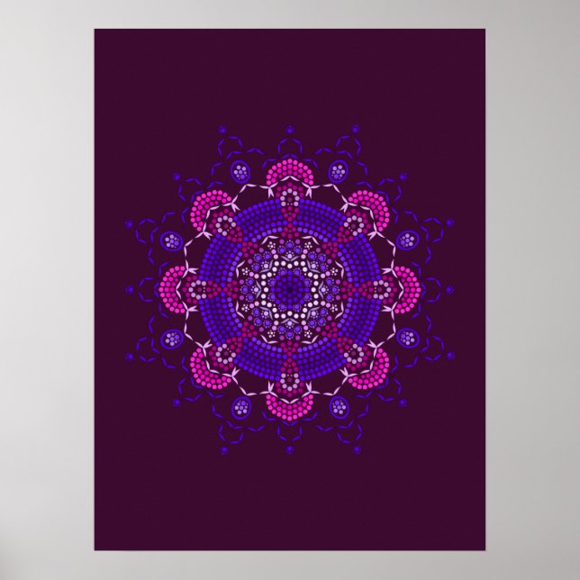 Affiche Punktmalerei trifft auf Mandala 1.21 (Devant)