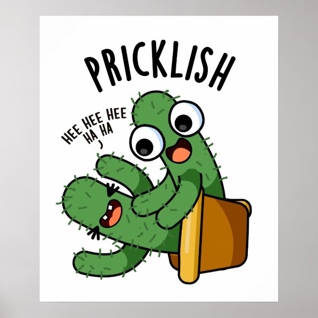 Affiche Puns de cactus drôles et épineux  (Devant)