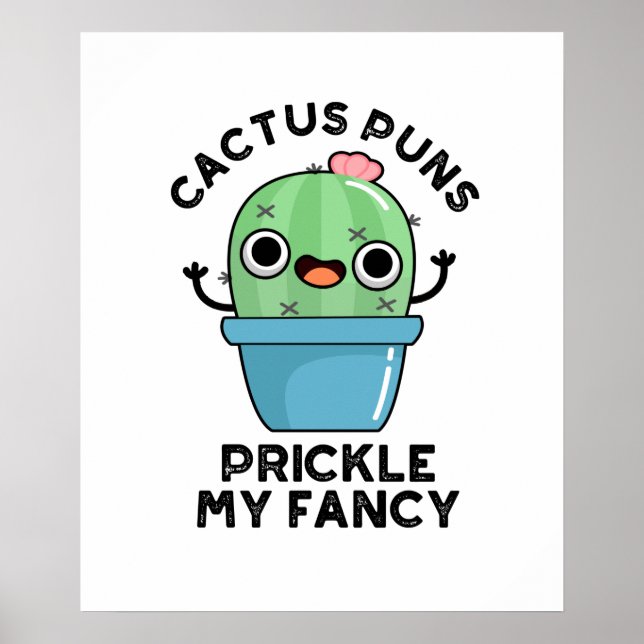 Affiche Puns de Cactus Pricket Mon Fancy Plante Pun (Devant)