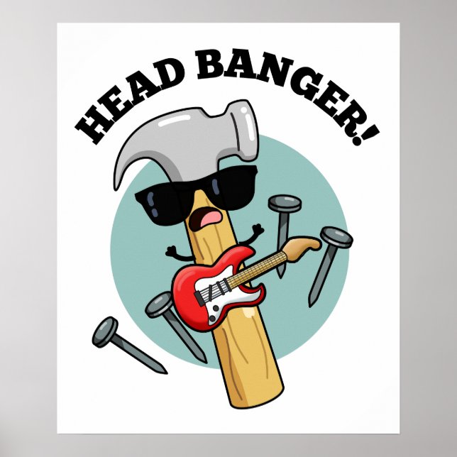 Affiche Puns de musique drôles de Head Banger  (Devant)