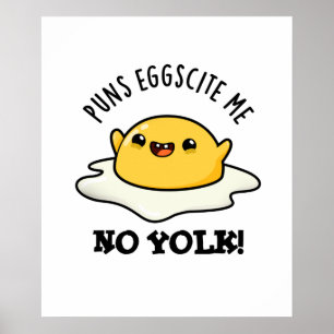Affiche Puns Oeufs Citer-Moi Non Jaune Drôle Pun Oeufs
