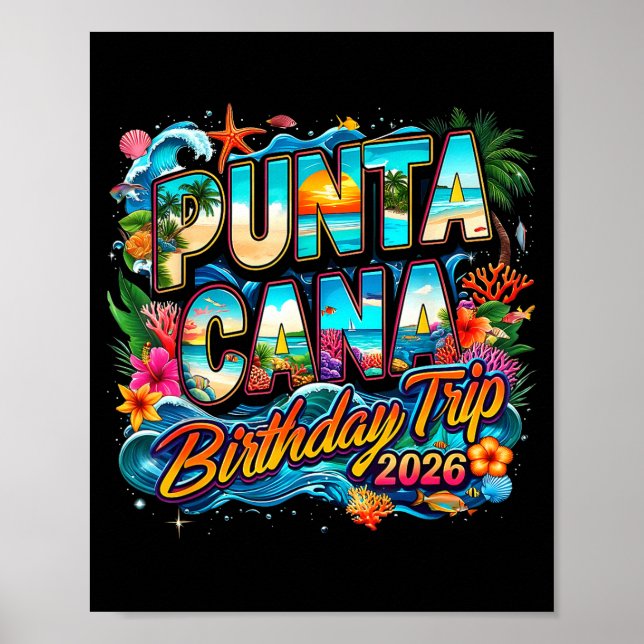 Affiche Punta Cana Birthday Trip 2026 Making Memories  (Devant)