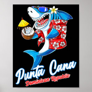 Affiche Punta Cana dominicaine 2026 Été de requin de plage