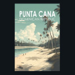 Affiche Punta Cana République Dominicaine Travel Art Vinta<br><div class="desc">Design vectoriel Punta Cana. La région de Bávaro et Punta Cana forment ce qu'on appelle la Costa del Coco,  ou Côte des cocotiers,  une zone de luxueux complexes tout compris.</div>