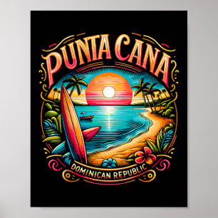 Affiche Punta Cana République dominicaine Vacances Plage
