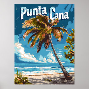 Affiche Punta Cana Vintage