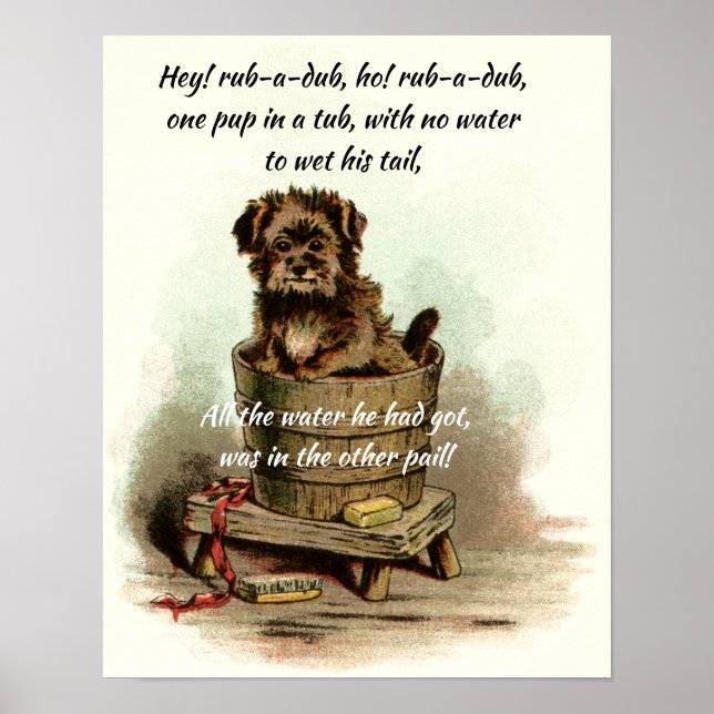 Affiche "Pup in a Pail" (Devant)