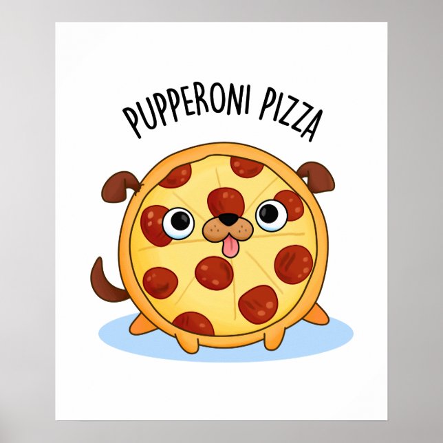 Affiche Pupperoni Pizza Funny Puppy Pizza (Devant)