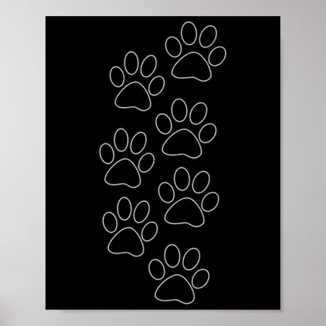 Affiche Puppy Paws Chien Prints Papa Pup Maman Bon Garçon  (Devant)