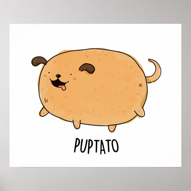Affiche Puptato Funny Puppy Potato Pun (Devant)