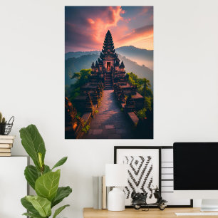 Affiche Pura Senja Bali - “Temple de Bali au coucher du so
