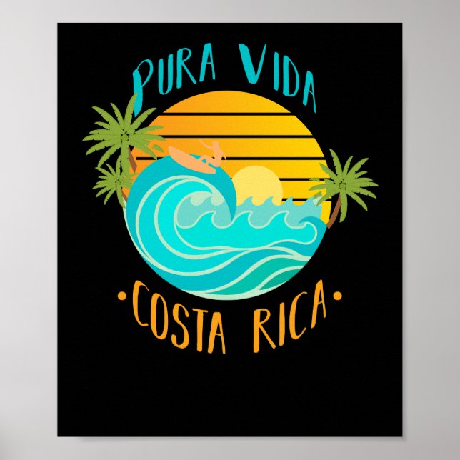 Affiche Pura Vida Costa Rica (Devant)