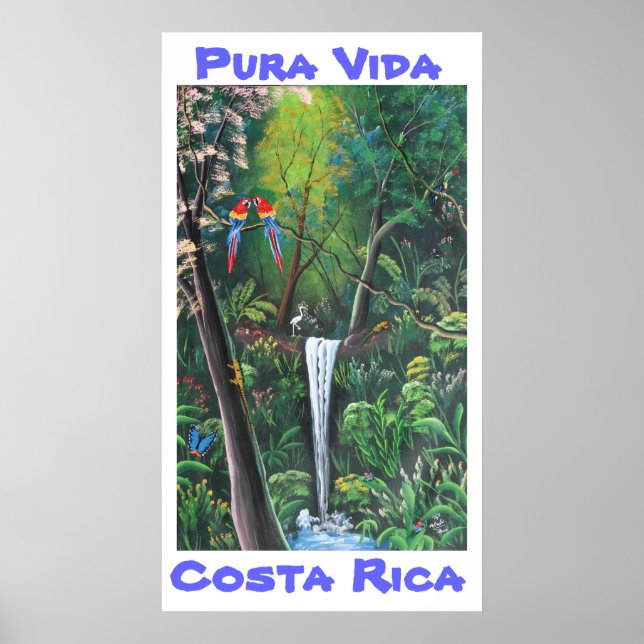 Affiche Pura Vida Costa Rica (Devant)