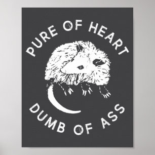 Affiche Pure de cœur, idiot de citations drôles Fantaisie