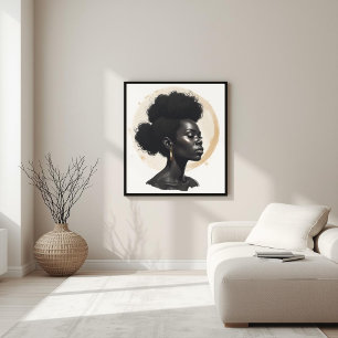 Affiche Pure Essence – Portrait Contemporain de Femme Noir