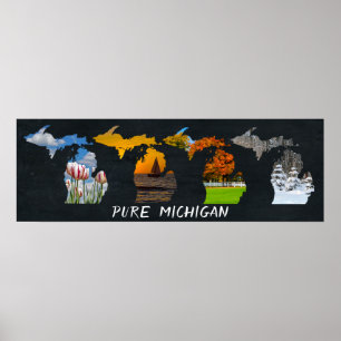 Affiche Pure Michigan Seasons Artwork