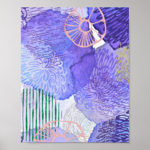 Affiche Purple Abstract Design