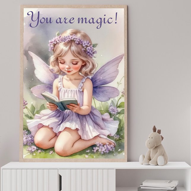 Affiche Purple Aquarelle Fairy You are Magic! Devis (Créateur téléchargé)