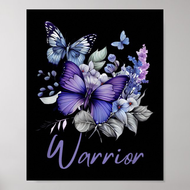 Affiche Purple Butterflies Warrior Suicide Prevention Awar (Devant)