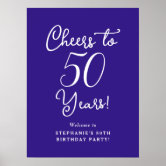 Affiche 50 ans Poster / Carte à imprimer du 50ème anniversaire Décoration  de fête d'anniversaire Cadeau cinquantième anniversaire -  France