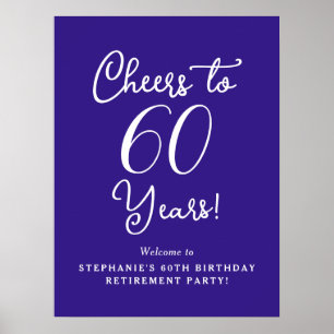 Affiche Purple Cheers à 60 ans Parti de retraite