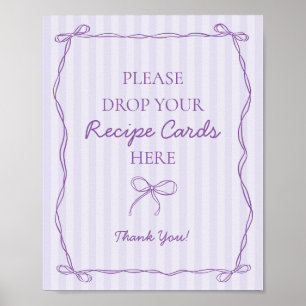 Affiche Purple Coquette Bow Lavender Partager une recette 