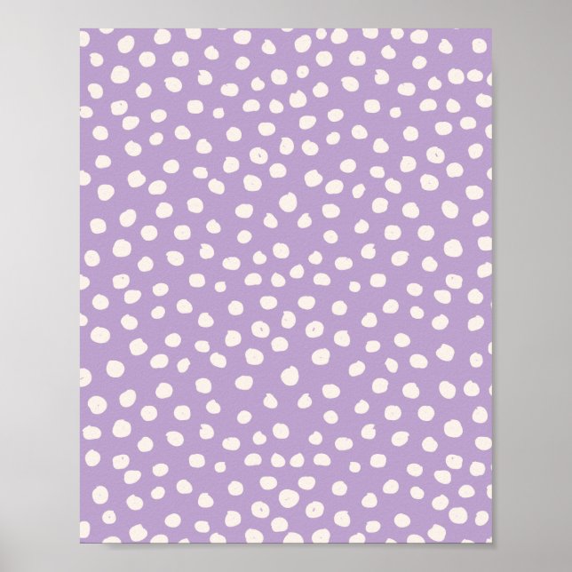 Affiche Purple Dots Animal Print Spots (Devant)