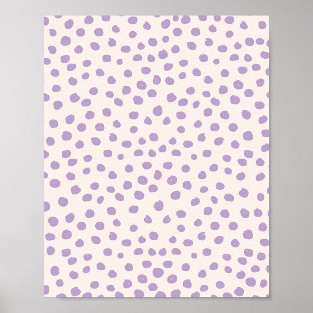Affiche Purple Dots Preppy Modern Animal Prints (Devant)