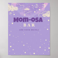 Purple Dream Baby shower Mom-osa Bar