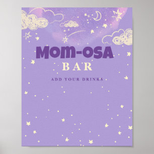 Affiche Purple Dream Baby shower Mom-osa Bar