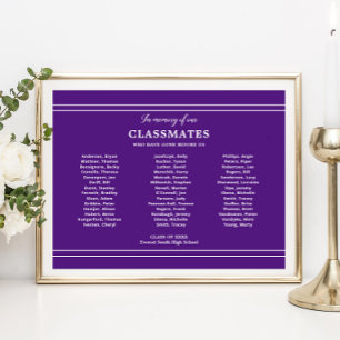 Affiche Purple En Mémoire De Nos Camarades Retrouvailles À