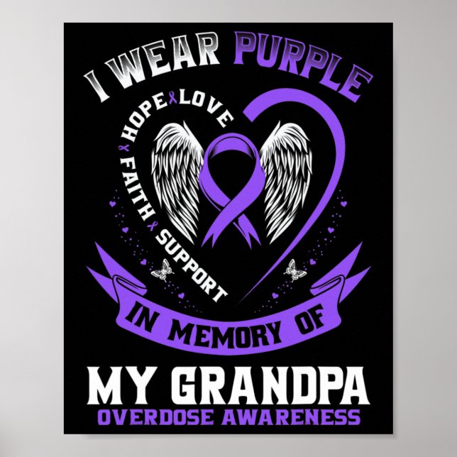 Affiche Purple En Mémoire Des Académies De Surdose De Médi (Devant)