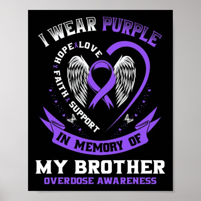 Affiche Purple En Mémoire Des Adjudicateurs De Drogue Frèr (Devant)