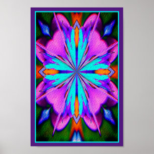 Affiche Purple Et Turquoise Abstrait
