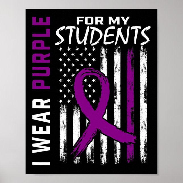 Affiche Purple Étudiants Spécial Ed Enseignant Epilepsie A (Devant)
