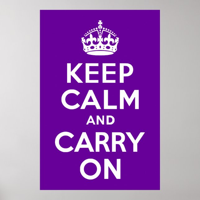 Affiche Purple Gardez le calme et continuer (Devant)
