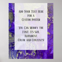 Purple & Gold Abstrait alcool encre Fluid Art do-i